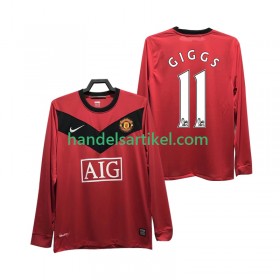 Manchester United GIGGS 11 2009 2010 Retro Heim Trikotsatz Langarm